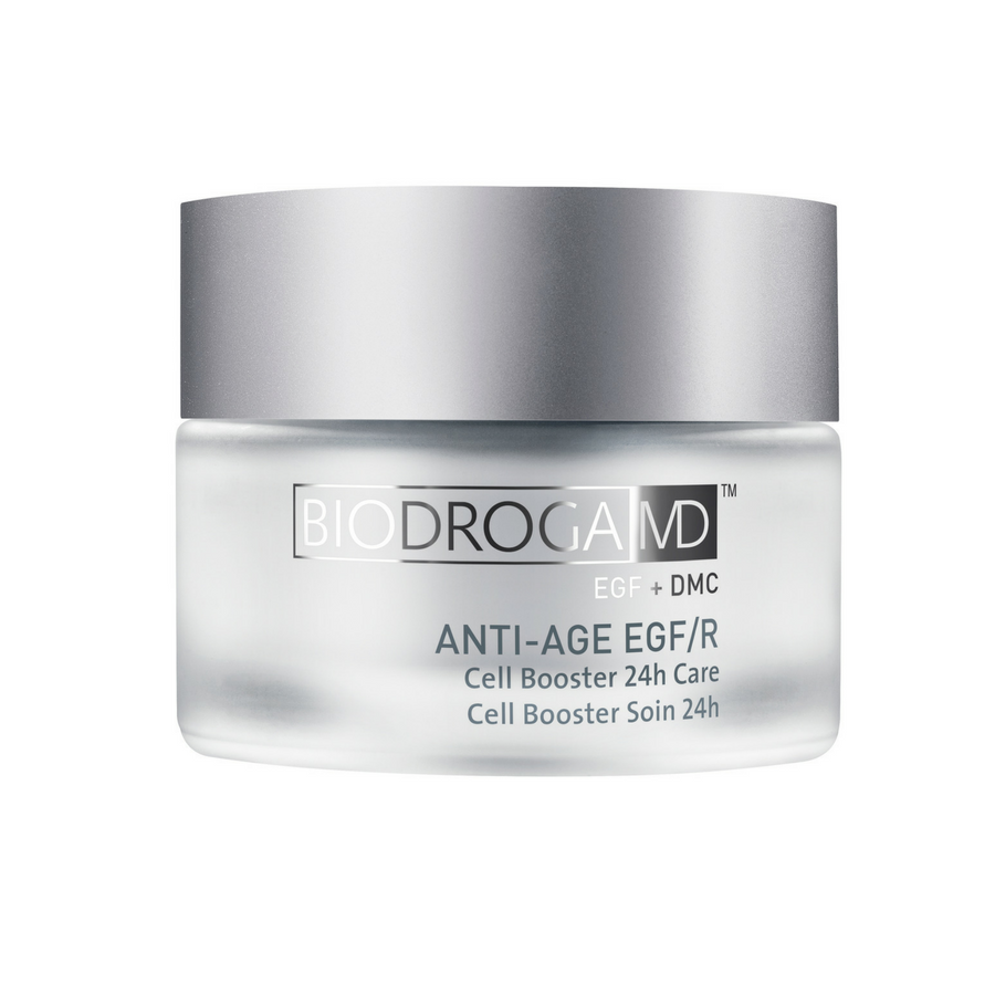 Biodroga MD Anti-Age EGF/R Cell Booster 24 Hour Care has a synergistic effect with the EGF Cell Booster Serum.