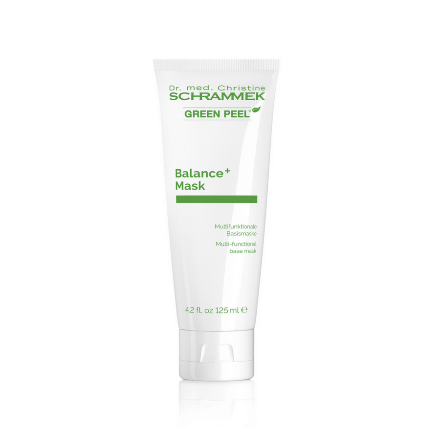 Dr. med. Schrammek Balance + Mask is a gentle, creamy mask that offers skin an intensive surge of moisture, stabilizes skin’s natural defense functions, and protects cellular DNA against UV radiation by regenerating cells.