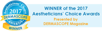 Winner Aestheticians' Choice Award - Dermascope Magazine