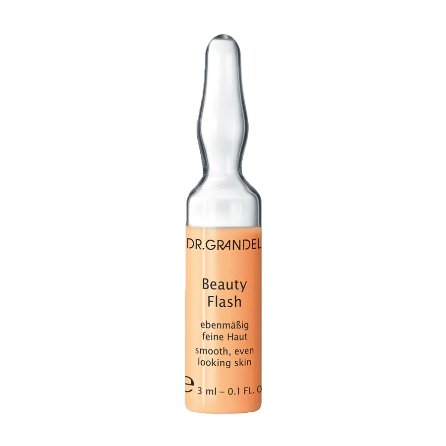 Beauty Flash Ampoule is the active concentrate for an even and smooth skin. Pore-refining. Stimulates circulation and slightly lightens pigmentation.