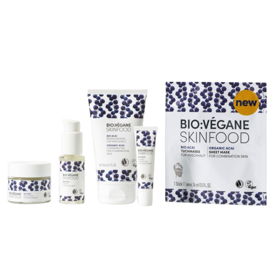 Organic Acai Starter Kit or Gift Set (includes 1 free Acai Sheet Mask) BioVegane