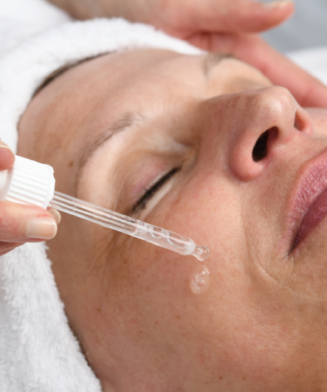 Skincare class featuring BioKosmetik of Texas' Mix and Match Acid Peels, showcasing rejuvenating biotechnological ingredients for radiant, youthful skin