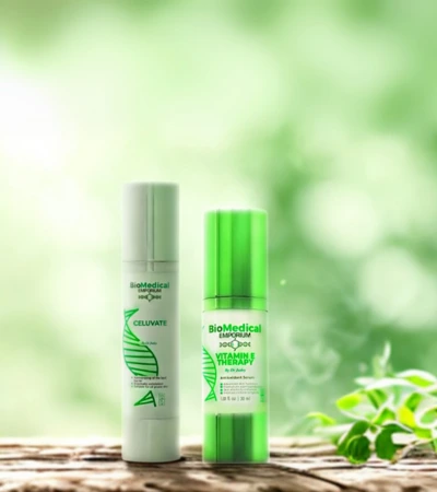 Biomedical Emporium EXFOLIATOR products remove dead skin, unclog pores, and refine texture for smooth, radiant skin.