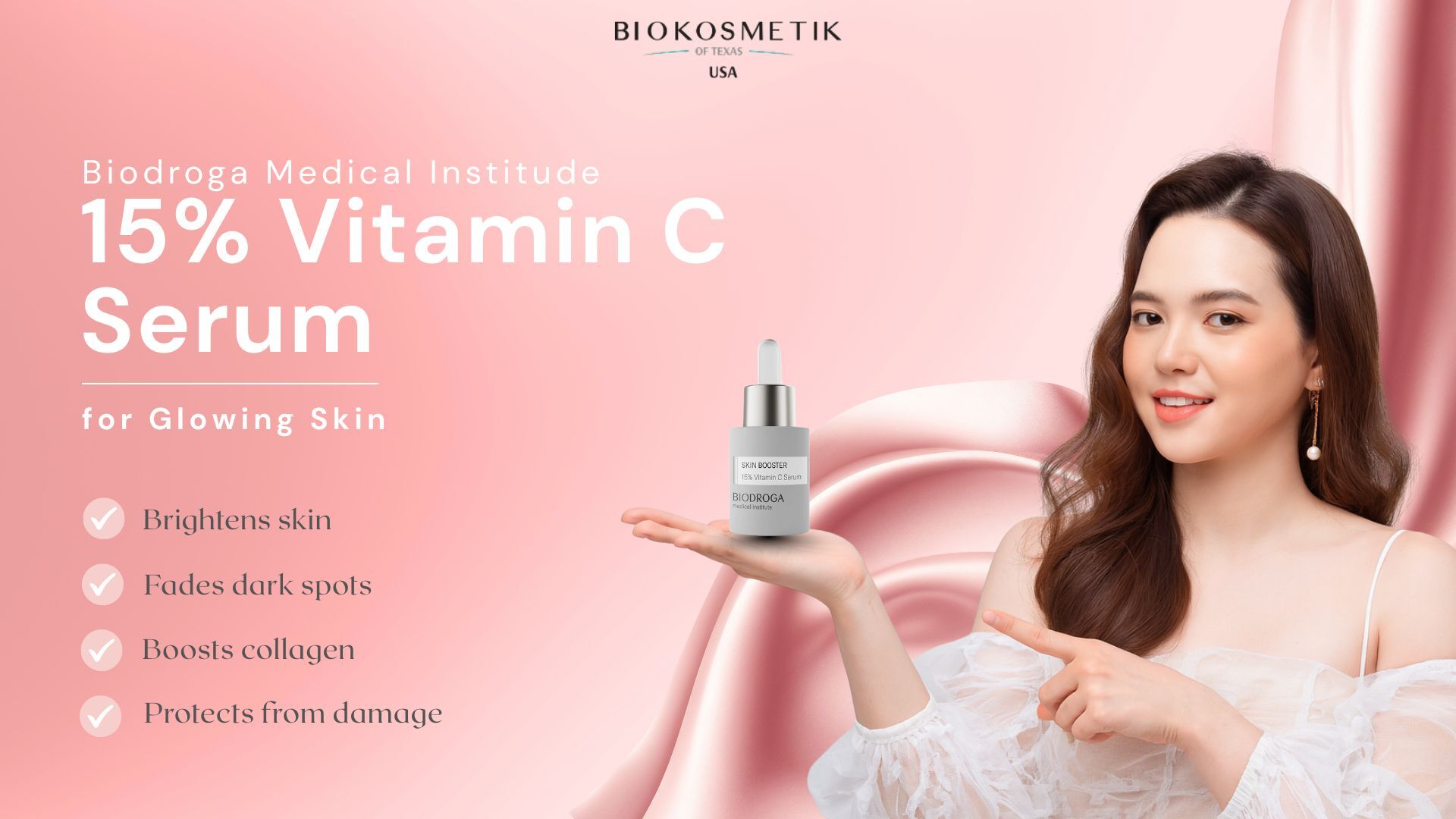 Biodroga Medical Institute 15% Vitamin C Serum by Biokosmetik of Texas for glowing skin