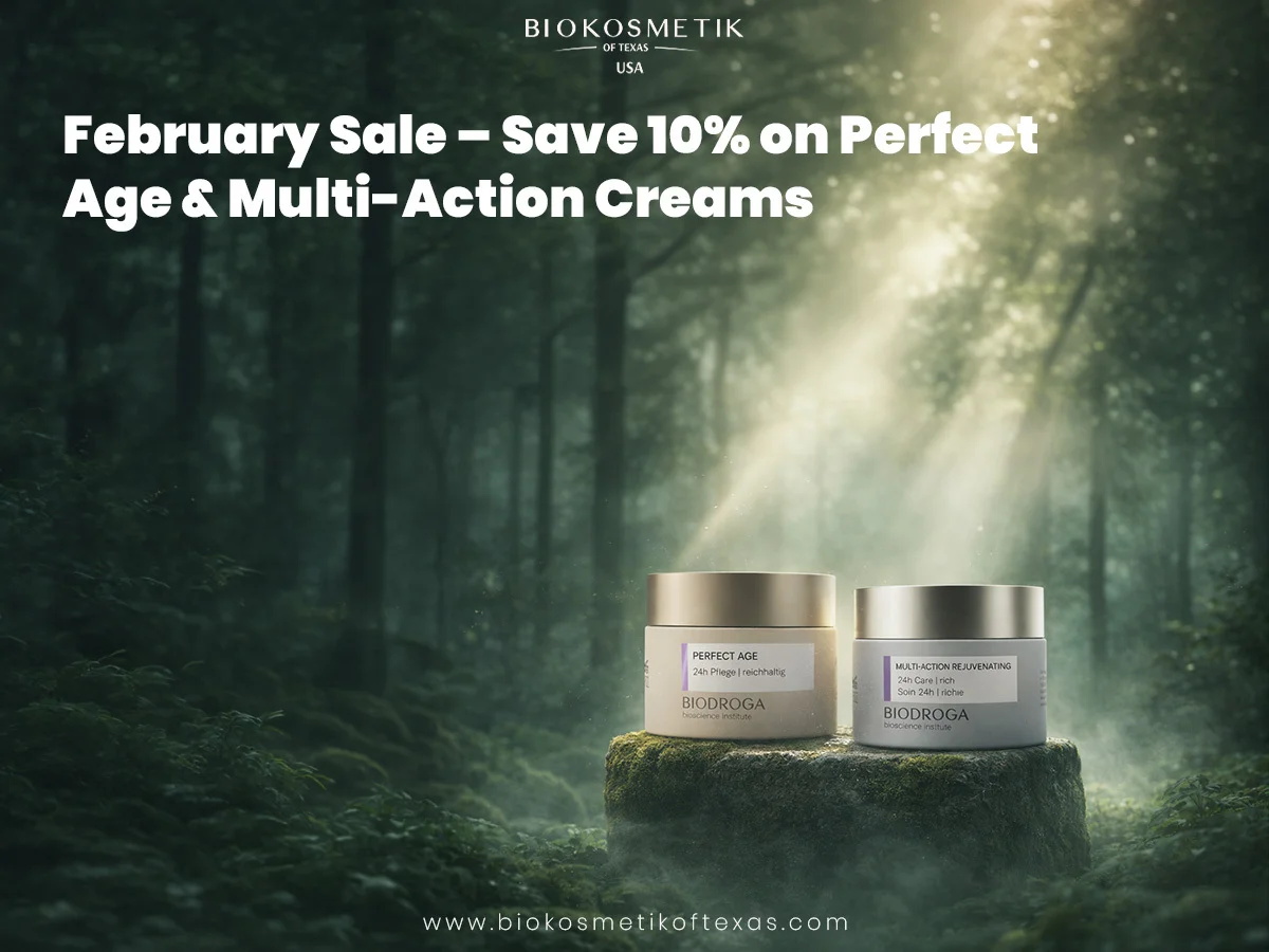BioKosmetik February skincare sale on Perfect Age Line and Multi-Action Rejuvenating Creams