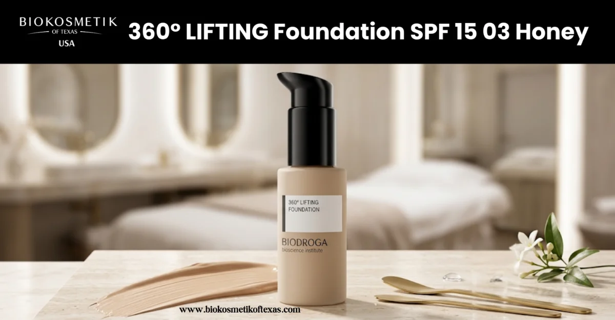 360° LIFTING Foundation SPF 15 03 Honey for smooth, glowing, hydrated skin with full coverage and sun protectionn