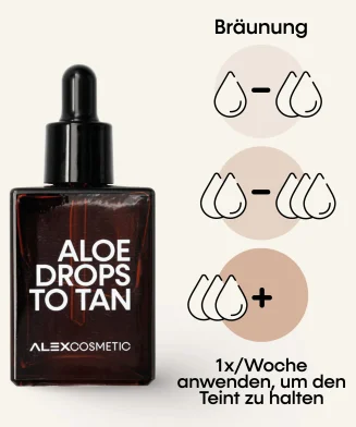 Alternative view of Aloe Drops to Tan