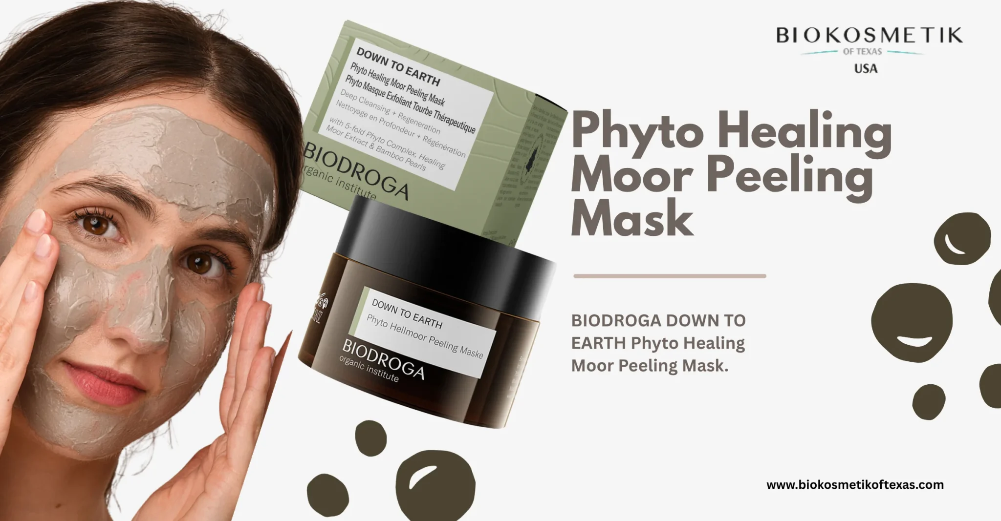 BIODROGA DOWN TO EARTH Phyto Healing Moor Peeling Mask for gentle exfoliation and glowing skin