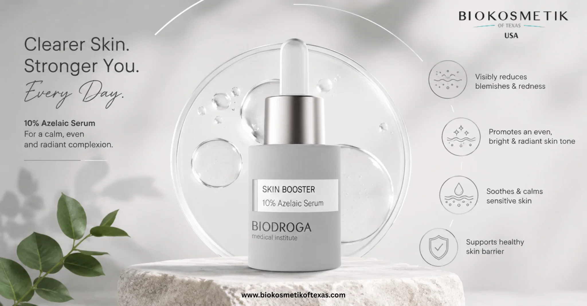 Azelaic acid skincare serum for clearer and brighter-looking skin