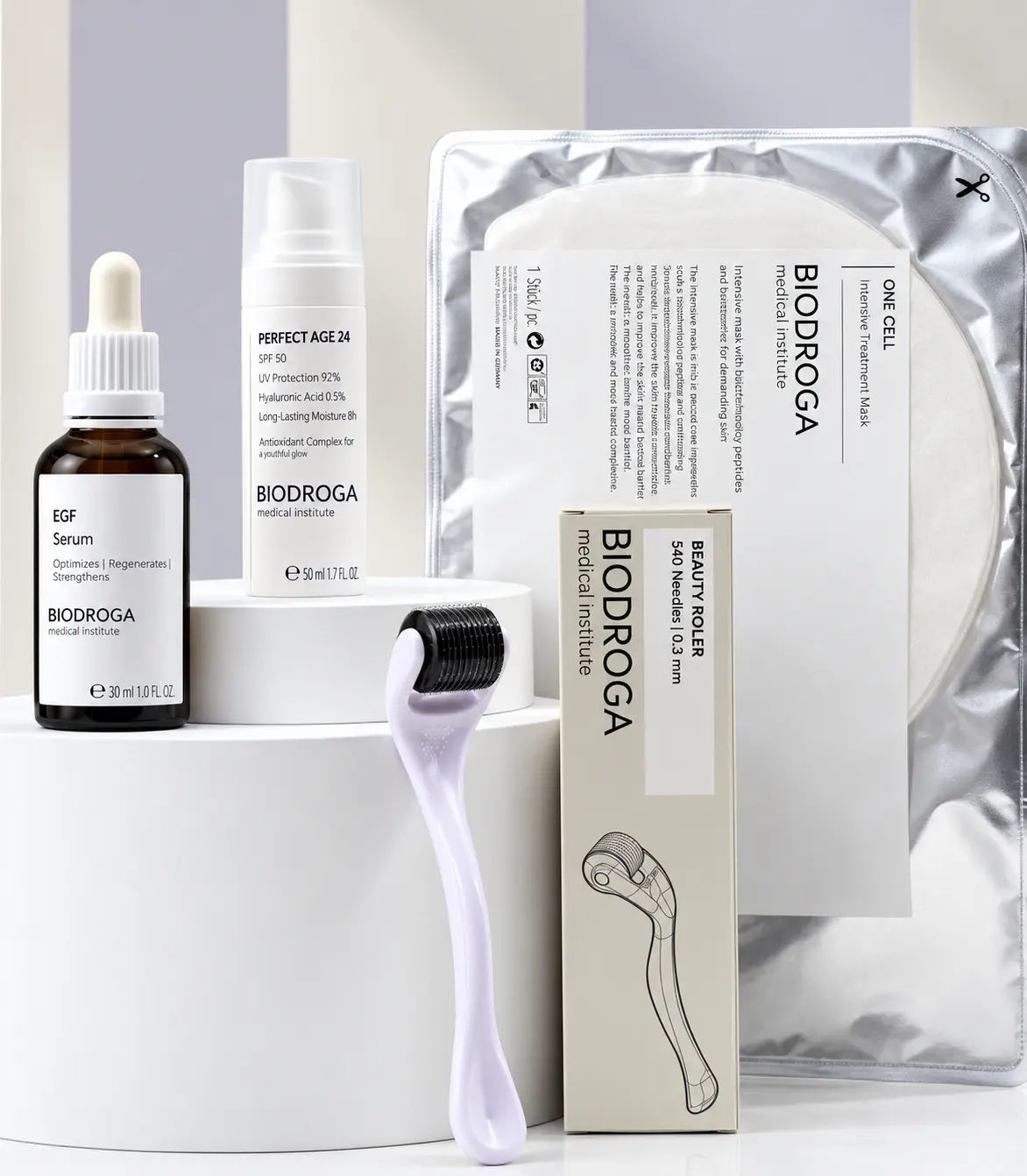Biodroga Microneedling Kit with Vegan Collagen Mask